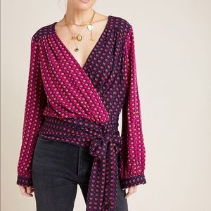 Anthropologie Lisa Puff-Sleeved Blouse